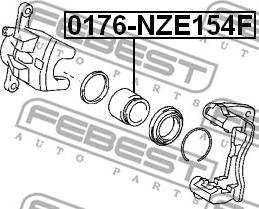 Febest 0176-NZE154F - Поршень, корпус скобы тормоза parts5.com