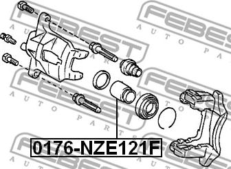 Febest 0176-NZE121F - Поршень, корпус скобы тормоза parts5.com