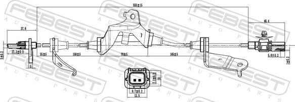 Febest 03606-003 - Датчик ABS, частота вращения колеса parts5.com