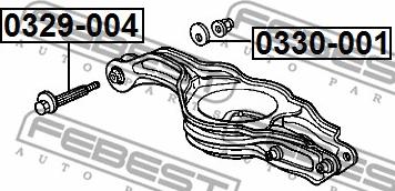 Febest 0330-001 - Чаша холостого хода, балка моста parts5.com