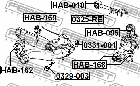 Febest 0329-003 - Болт регулировки развала колёс parts5.com