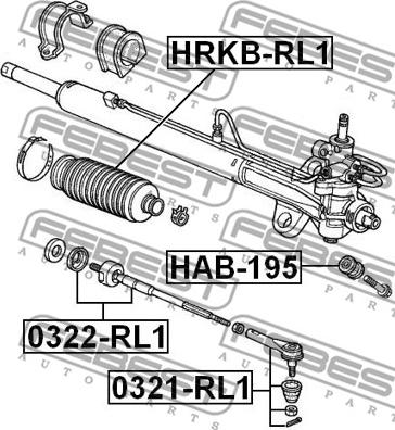 Febest HAB-195 - Подвеска, рулевое управление parts5.com