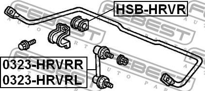 Febest 0323-HRVRR - Тяга / стойка, стабилизатор parts5.com