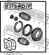 Febest 0375-RD7F - Ремкомплект, тормозной суппорт parts5.com