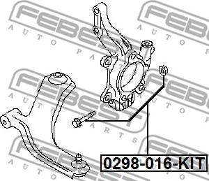 Febest 0298-016-KIT - Болт регулировки развала колёс parts5.com