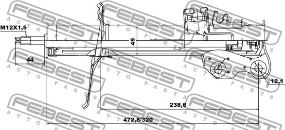 Febest 02666688FL - Амортизатор parts5.com