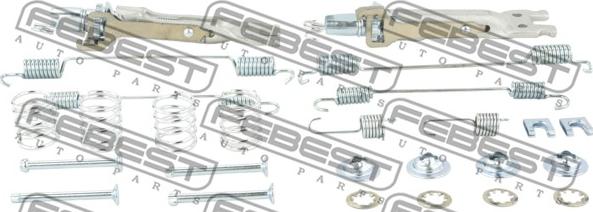 Febest 0204-G15RAR-KIT - Комплектующие, стояночная тормозная система parts5.com