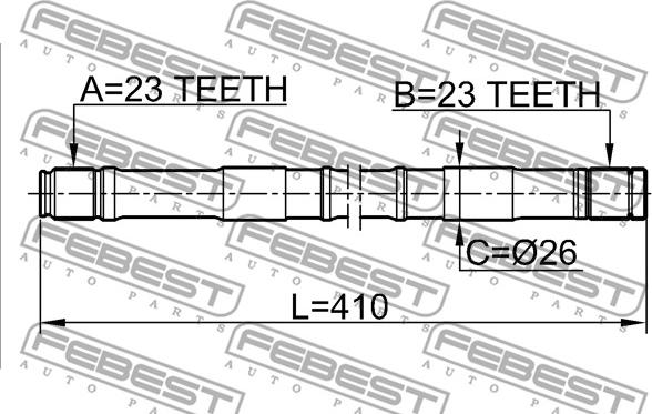 Febest 0212-B14LH - Приводной вал parts5.com