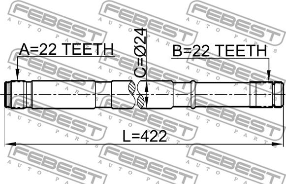 Febest 0212-N16LH - Приводной вал parts5.com