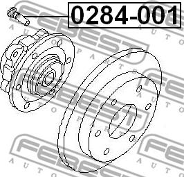 Febest 0284-001 - Болт крепления колеса parts5.com