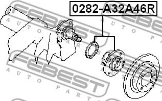 Febest 0282-A32A46R - Ступица колеса, поворотный кулак parts5.com