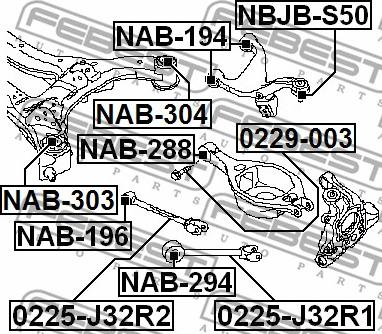 Febest 0229-003 - Болт регулировки развала колёс parts5.com