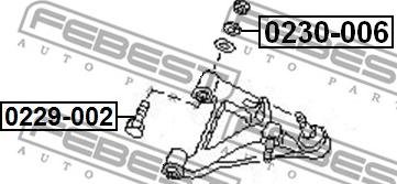 Febest 0229-002 - Болт регулировки развала колёс parts5.com