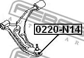 Febest 0220-N14 - Шаровая опора, несущий / направляющий шарнир parts5.com