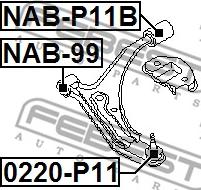 Febest 0220-P11 - Шаровая опора, несущий / направляющий шарнир parts5.com