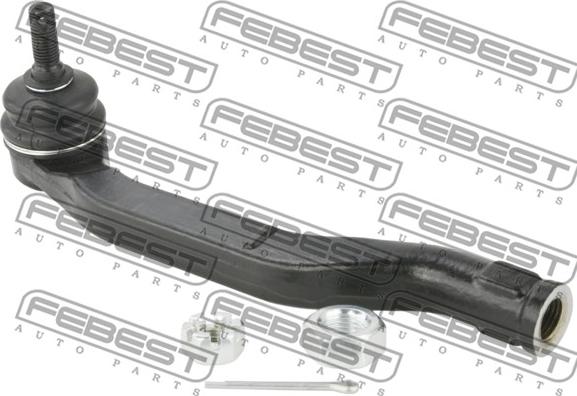 Febest 0221-D10RH - Наконечник рулевой тяги, шарнир parts5.com