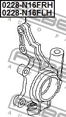 Febest 0228-N16FLH - Поворотный кулак, подвеска колеса parts5.com