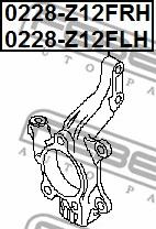Febest 0228-Z12FLH - Muñón del eje, suspensión de rueda parts5.com