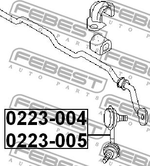 Febest 0223-005 - Тяга / стойка, стабилизатор parts5.com