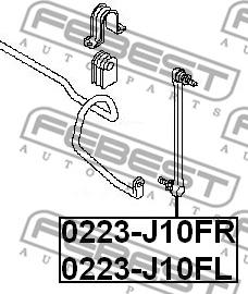 Febest 0223-J10FL - Тяга / стойка, стабилизатор parts5.com