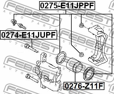 Febest 0276-Z11F - Поршень, корпус скобы тормоза parts5.com