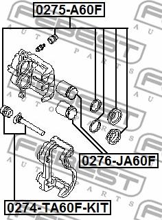 Febest 0276-JA60F - Поршень, корпус скобы тормоза parts5.com