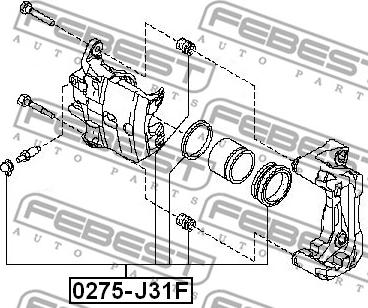 Febest 0275-J31F - Ремкомплект, тормозной суппорт parts5.com