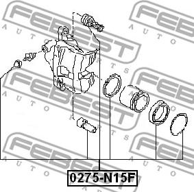 Febest 0275-N15F - Ремкомплект, тормозной суппорт parts5.com