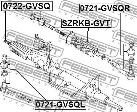 Febest SZRKB-GVT - Пыльник, рулевое управление parts5.com