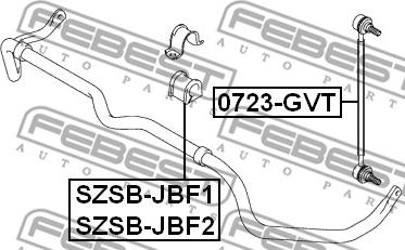 Febest 0723-GVT - Тяга / стойка, стабилизатор parts5.com