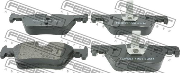 Febest 1901-F20R - Тормозные колодки, дисковые, комплект parts5.com