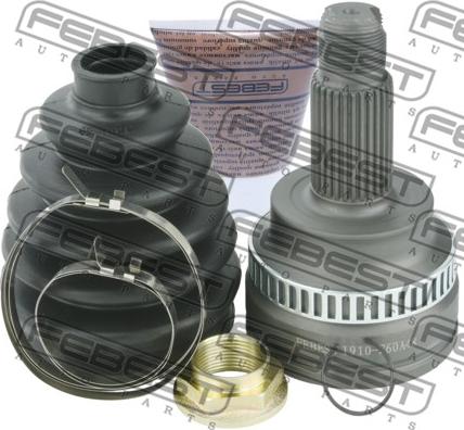 Febest 1910-E60A48 - Шарнирный комплект, ШРУС, приводной вал parts5.com