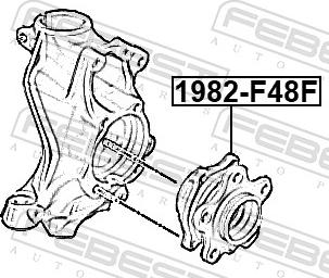 Febest 1982-F48F - Ступица колеса, поворотный кулак parts5.com