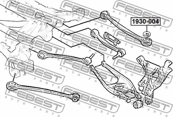 Febest 1930-004 - Чаша холостого хода, балка моста parts5.com