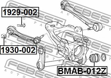 Febest 1930-002 - Чаша холостого хода, балка моста parts5.com