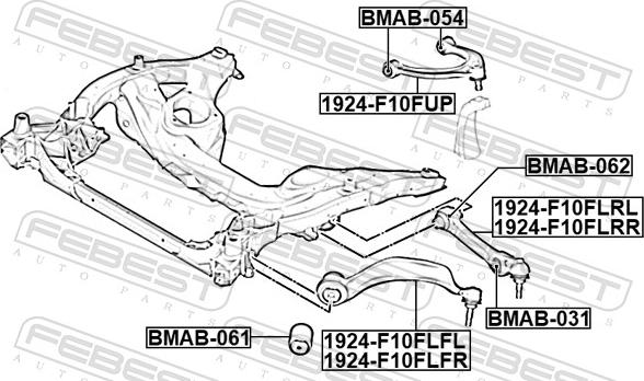 Febest BMAB-062 - Сайлентблок, рычаг подвески колеса parts5.com