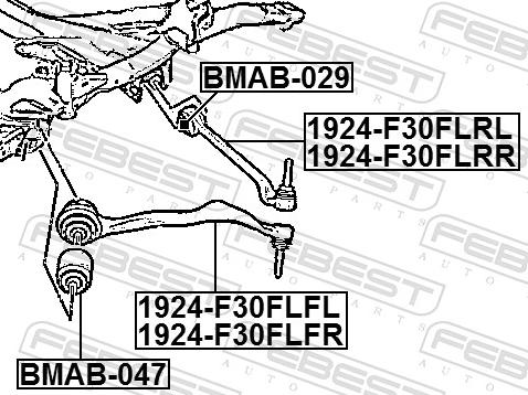 Febest 1924-F30FLRR - Рычаг подвески колеса parts5.com