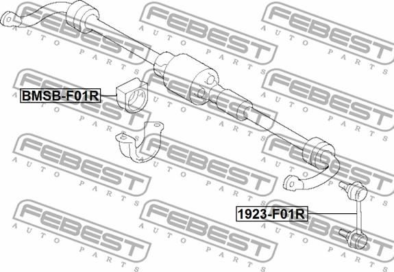 Febest 1923-F01R - Тяга / стойка, стабилизатор parts5.com