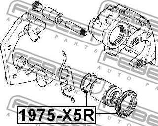 Febest 1975-X5R - Ремкомплект, тормозной суппорт parts5.com