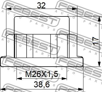 Febest 1698-NHUB03 - Гайка, шейка оси parts5.com