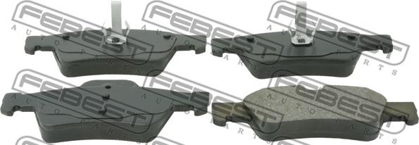 Febest 1601-211R - Тормозные колодки, дисковые, комплект parts5.com