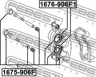 Febest 1675-906F - Ремкомплект, тормозной суппорт parts5.com