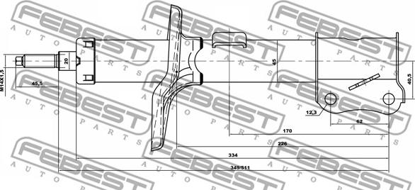 Febest 10666581FL - Амортизатор parts5.com