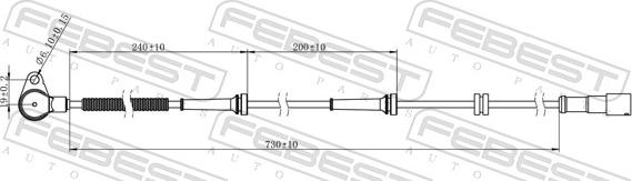 Febest 10606-001 - Датчик ABS, частота вращения колеса parts5.com