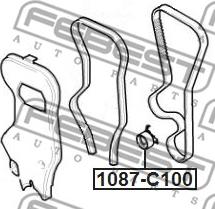 Febest 1087-C100 - Tensioner Pulley, timing belt parts5.com