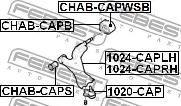 Febest 1024-CAPLH - Рычаг подвески колеса parts5.com