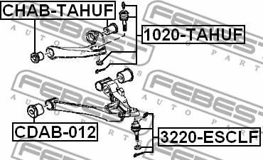 Febest 1020-TAHUF - Шаровая опора, несущий / направляющий шарнир parts5.com