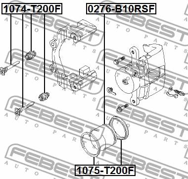 Febest 1075-T200F - Ремкомплект, тормозной суппорт parts5.com