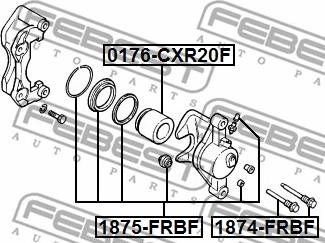 Febest 1875-FRBF - Ремкомплект, тормозной суппорт parts5.com