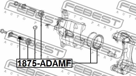 Febest 1875-ADAMF - Ремкомплект, тормозной суппорт parts5.com